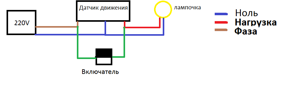 Схема подключения двух датчиков движения через выключатель. Схема подключения датчика движения через выключатель. Схема подключения датчика движения к лампочке с выключателем. Схема подключения датчика движения через переключатель.