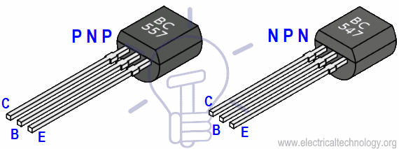 BC 547 NPN and BC557 PNP Transistor Checking