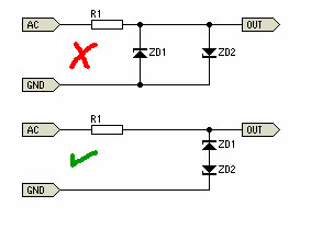 Zener Diode connection